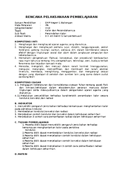 Rpp Ipa Kelas 7 Kurikulum 2013 Revisi 2016 Semester 1 Dan 2 Rpp Ipa 2 6