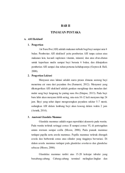 Tinjauan Pustaka Perbedaan Antara Lamanya Pemberian Asi Eksklusif Dengan Inisiasi Menstruasi 3602