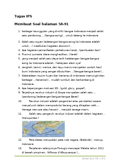 Latihan Soal Ips Kelas 8