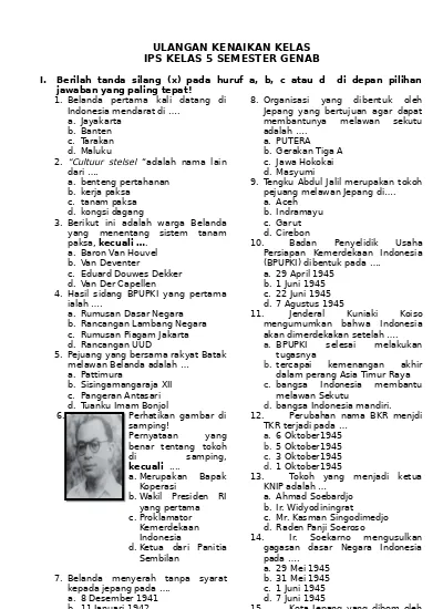 Soal Uas Sd Dan Mi Kelas 5 Ukk Matematika 5 2