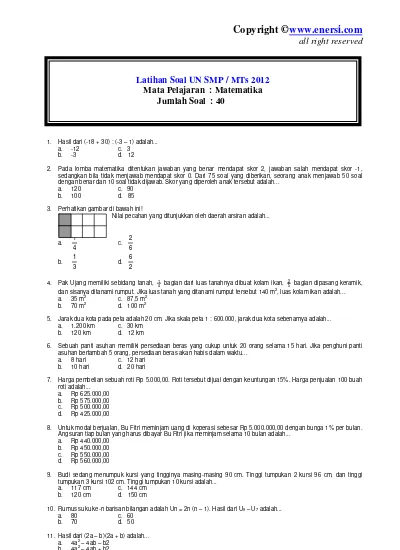 Top Pdf Latihan Soal Un Matematika Integral 123dok Com