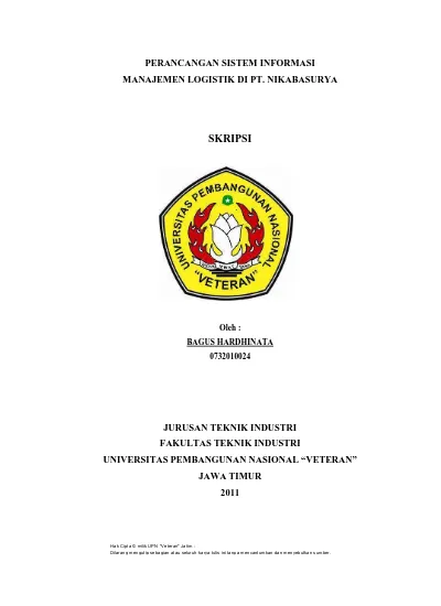 Top Pdf Perancangan Sistem Informasi Manajemen Logistik Di Pt Nikabasurya 123dok Com