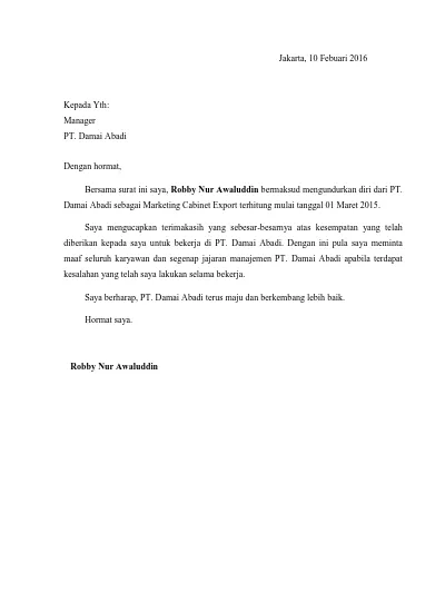 Surat resign pdf