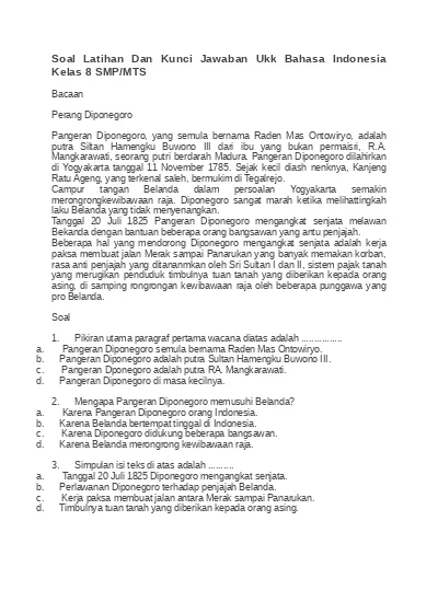 Kunci Jawaban Bahasa Indonesia Kelas 8 Pat - 28+ Kunci Jawaban Bahasa Indonesia Kelas 8 Pat Hasil Revisi