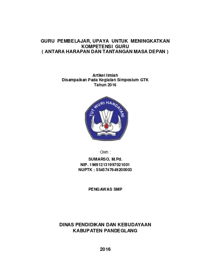 Top PDF 8 Tabel Perangkat Program Peningkatan Kompetensi Guru ...