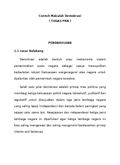 Negara demokrasi contoh Indonesia Jadi
