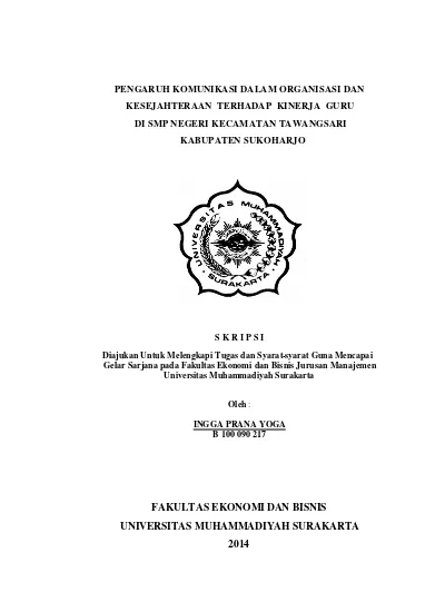 Top Pdf Pengaruh Komunikasi Dalam Organisasi Dan Kesejahteraan Terhadap Kinerja Guru Pengaruh Komunikasi Dalam Organisasi Dan Kesejahteraan Terhadap Kinerja Guru Di Smp Negeri Kecamatan Tawangsari Kabupaten Sukoharjo 123dok Com