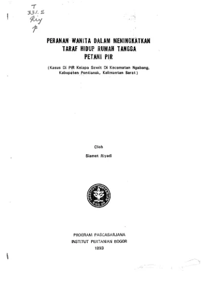 Top Pdf Peranan Wanita Dalam Meningkatkan Taraf Hidup Rumah Tangga Petani Air 123dok Com