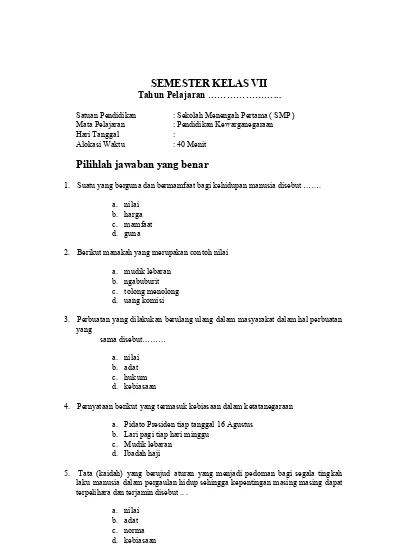 Top Pdf Latihan Soal Ukk Kelas 7 Smp Mts Semester 2 Lengkap Kurikulumsekolahku Ipa Ukk Ipa Kelas 7 123dok Com