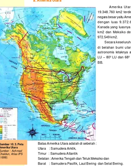 Negara yang berbatasan dengan teluk meksiko di sebelah selatan, kanada di sebelah utara, samudera pasifik disebelah barat, dan samudera atlantik di sebelah timur adalah