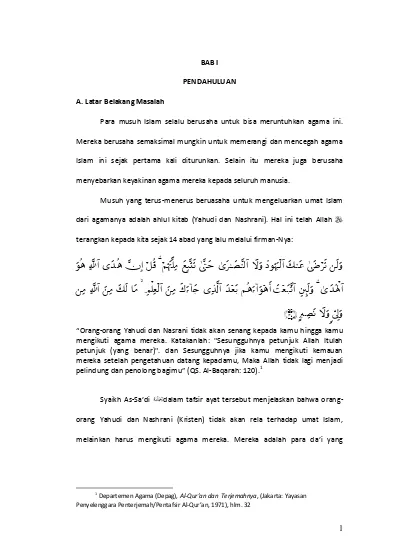 Pendahuluan Strategi Mengislamkan Kembali Komunitas Kristen Di Lereng Gunung Semeru Kab Malang Jawa Timur