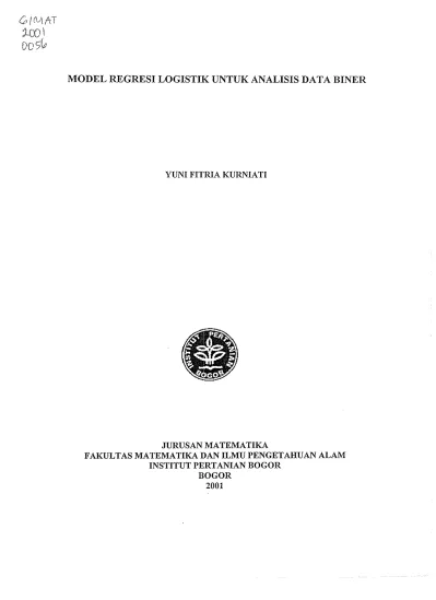Top Pdf Model Regresi Logistik Untuk Analisis Data Biner 123dok Com