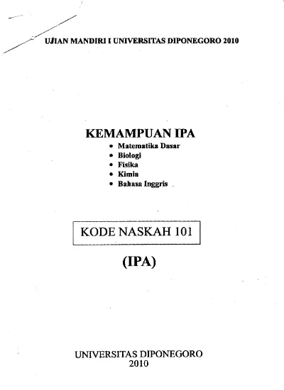 Soal Sbmptn 2014 Saintek Ipa Kode 542