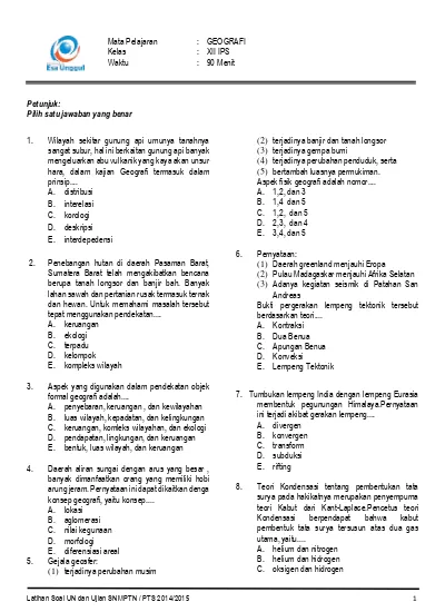 Prediksi Soal Un Sma Bahasa Inggris Ipa Ips Paket A Carisoal Com