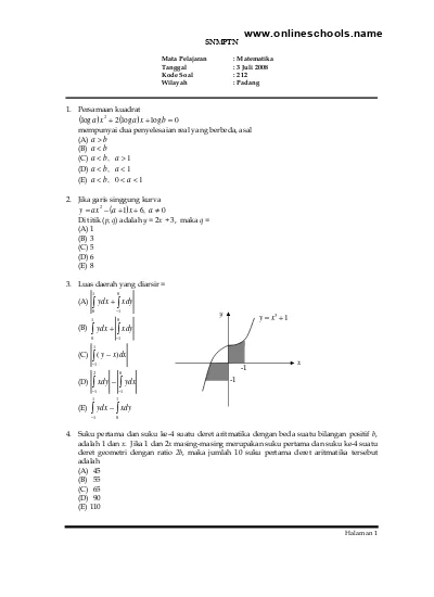 Top Pdf Snmptn Matematika Dasar Dan Matematika Ipa 123dok Com