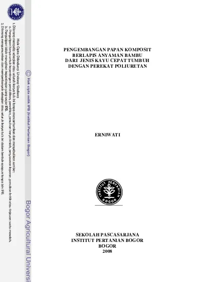 Pengembangan Papan Komposit Berlapis Anyaman Bambu Dari Jenis Kayu ...