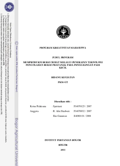 Top PDF Penerapan Standar Pengolahan Dan Mutu Beras Di Indonesia ...