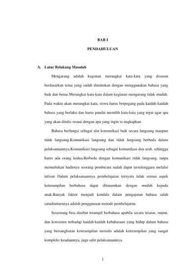 Top Pdf Pendahuluan Analisis Penggunaan Eyd Dan Ketidakbakuan Kata Pada Karangan Deskripsi Siswa Kelas Vii Smp Negeri 2 Juwiring Klaten 123dok Com