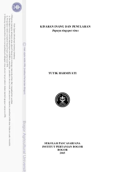 Top PDF Kisaran Inang Dan Penularan Papaya Ringspot Virus - 123dok.com