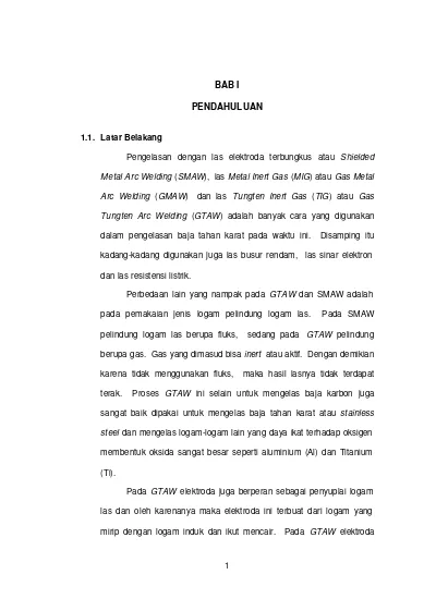 Top Pdf Bab Ii Tinjauan Pustaka Pengaruh Variasi Arus Las Terhadap Sifat Mekanik Dan Ketangguhan Las Smaw Dengan Elektroda Nsn308 123dok Com