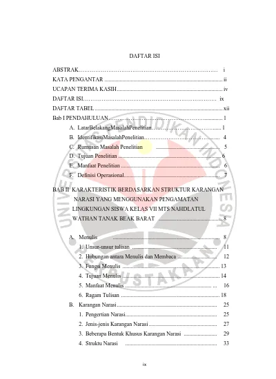 ANALISIS KARAKTERISTIK BERDASARKAN STRUKTUR KARANGAN NARASI YANG ...