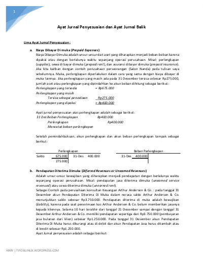 Top PDF Ayat Jurnal Penyesuaian Dan Kertas Kerja - 123dok.com