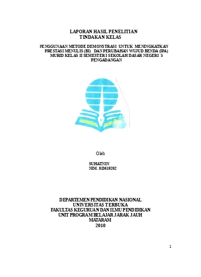 Contoh Ptk Sd Lengkap Semua Kelas Dan Mata Pelajaran Dokumen Sekolah Daftar Lampiran