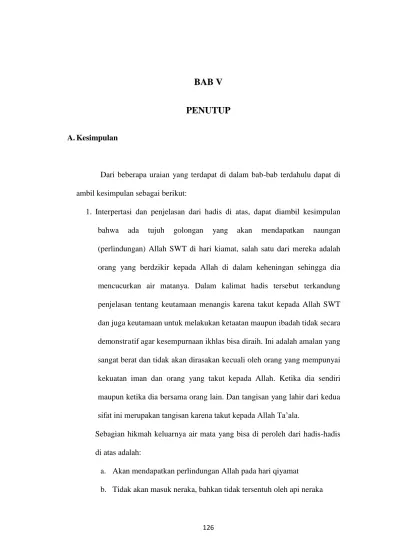 Menangis Dalam Perspektif Hadis Telaah Ma Ani Al H Adis Institutional Repository Of Iain