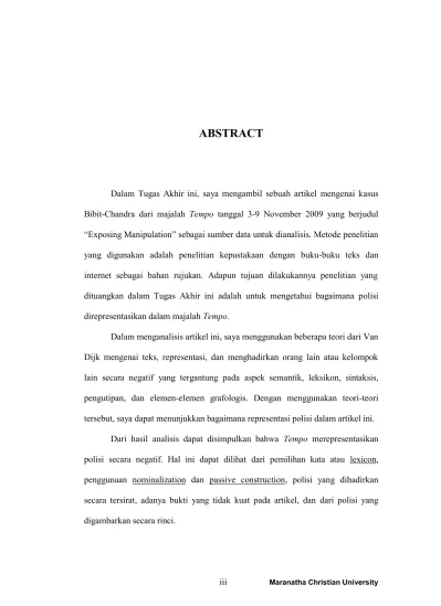 A Plea For Reconciliation In Asmadji As Muchtar S Bapakku Juga Hilang Social Actor Representation Analysis