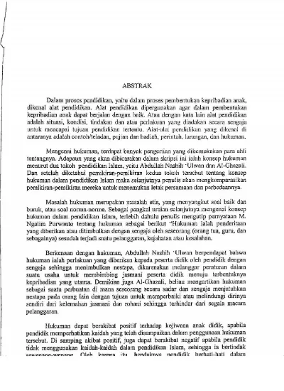 Top Pdf Studi Komparasi Konsep Hukuman Dalam Pendidikan Islam Menurut Abdullah Nashih Ulwan Dengan Al Ghazali 123dok Com