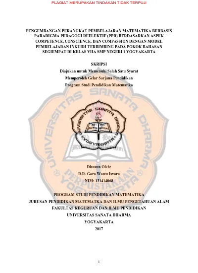 Pengembangan Perangkat Pembelajaran Matematika Berbasis Paradigma ...