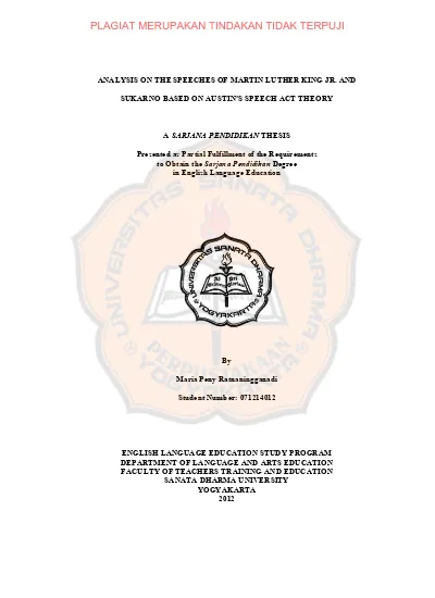 Analysis On The Speeches Of Martin Luther King Jr And Sukarno Based On Austin S Speech Act Theory