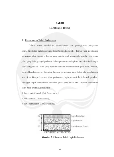 Top PDF ANALISIS PERKERASAN JALAN DENGAN METODE ANALISA KOMPONEN ...