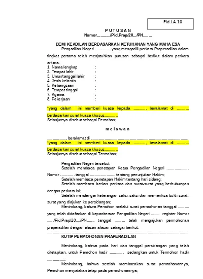 12 Praperadilan Format Kabul Atau Tolak Final 17052013