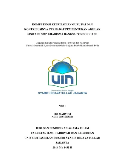 Top Pdf Analisis Konsep Kompetensi Kepribadian Guru Pai Menurut Az Zarnuji 123dok Com