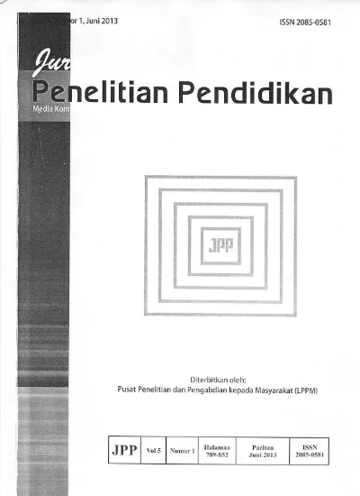 Konsepsi Dan Praksis Belajar Dalam Dunia Pendidikan Jpp Vol 5