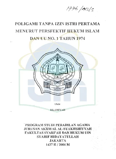 Poligami Tanpa Izin Istri Pertama Menurut Perspektif Hukum Islam Dan ...