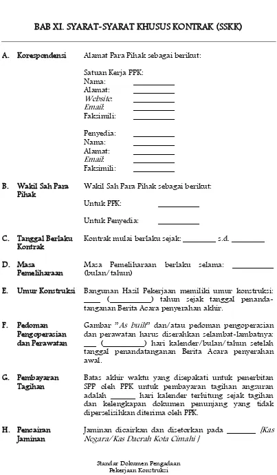 SYARAT-SYARAT UMUM KONTRAK (SSUK) - Dok. Pengadaan Konstruksi