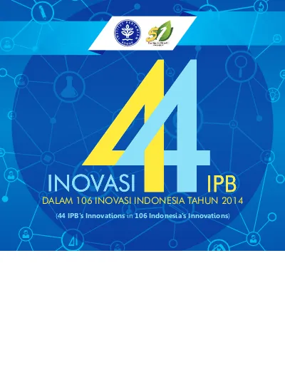 Buku 44 Inovasi IPB Dalam 106 Inovasi Indonesia (44 IPB’s Innovations ...