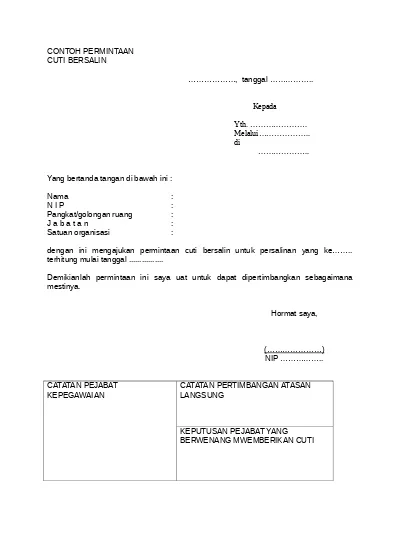 Top Pdf Contoh Surat Permintaan Cuti Sakit 123dok Com