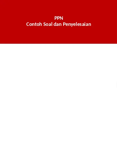 PPN Contoh Soal Dan Penyelesaian