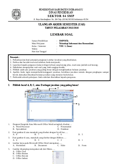 Soal Uas Pas Mapel Bahasa Inggris Kelas 8 Smp Semester 1 K 13 Dan Ktsp