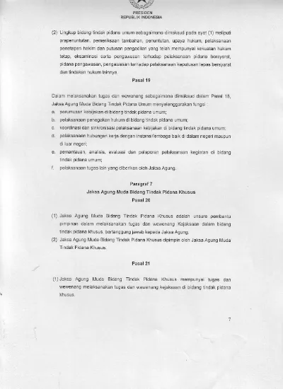 2.3. PERATURAN PRESIDEN REPUBLIK INDONESIA NOMOR 38 TAHUN 2010 TENTANG ...