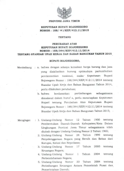 Top Pdf Keputusan Bupati No 312 Tahun 2015 Tentang Standar Harga Upah Kerja Dan Bahan Bangunan Tahun 2016 123dok Com