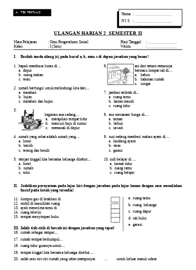 Kumpulan Soal Kelas 5 Uh2 Ips Kelas V