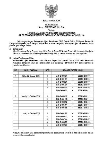 JADUAL SPESIFIKASI UJIAN DAN JADUAL SPESIFIKASI ITEM