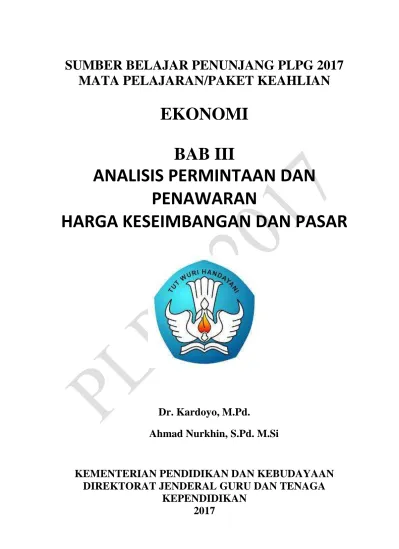 BAB 3 Analisis Permintaan dan Penawaran