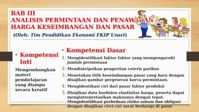 BAB 3 Analisis Permintaan dan Penawaran