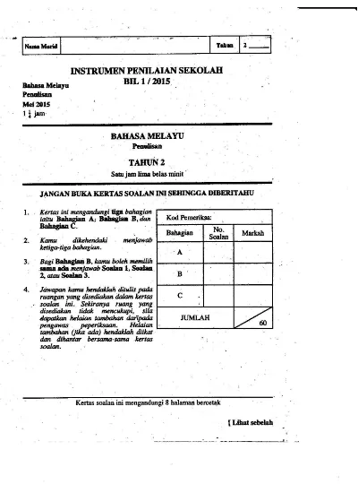 Top PDF Pertengahan Tahun 2015 T4 BM Pemahaman - 123dok.com