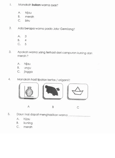 Top PDF Peperiksaan Akhir Tahun Pend Seni Visual Tahun 2 - Sumber 